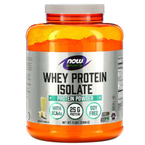 NOW Foods Sports Whey Protein Isolate Creamy Vanilla 5 lbs. (2268 g) 733739021595