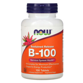 NOW Foods Sustained Release B-100 100 Tablets 733739004390