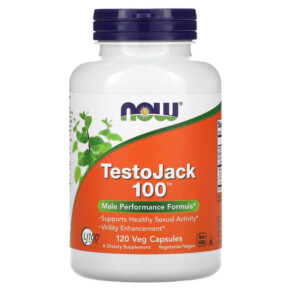 NOW Foods TestoJack 100 120 Veg Capsules 733739021380