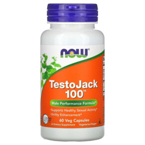 NOW Foods TestoJack 100 60 Veg Capsules 733739021687