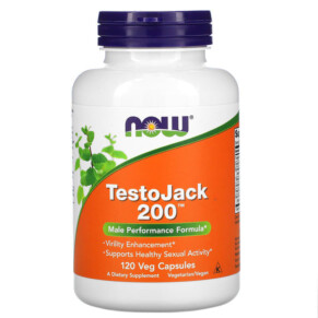 NOW Foods TestoJack 200 120 Veg Capsules 733739021977