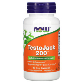 NOW Foods TestoJack 200 60 Veg Capsules 733739021984