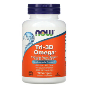NOW Foods Tri-3D Omega 330 EPA / 220 DHA 90 Softgels 733739016867