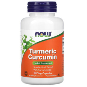 NOW Foods Turmeric Curcumin 60 Veg Capsules 733739046383