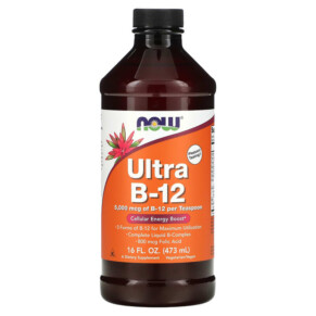 NOW Foods Ultra B-12 5.000 mcg 16 fl oz (473 ml) 733739004543