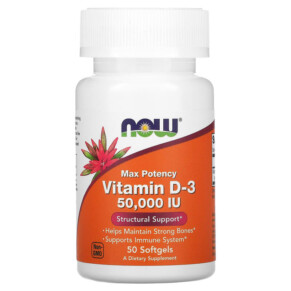 NOW Foods Vitamin D-3 50.000 IU 50 Softgels 733739003782