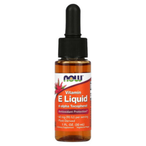 NOW Foods Vitamin E Liquid 60 mg (90 IU) 1 fl oz (30 ml) 733739009104