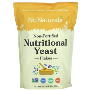 NuNaturals Non-Fortified Nutritional Yeast Flakes 24 oz (680 g) 739223009841
