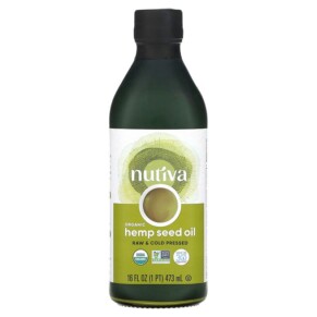 Nutiva Organic Hemp Seed Oil Cold Pressed 16 fl oz (473 ml) 692752100093