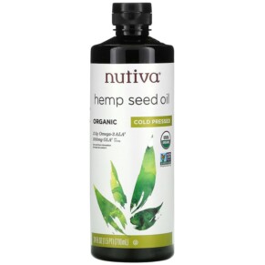 Nutiva Organic Hemp Seed Oil Cold Pressed 24 fl oz (710 ml) 692752100109