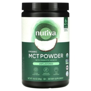 Nutiva Organic MCT Powder Unflavored 10.6 oz (300 g) 692752109478