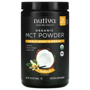 Nutiva Organic MCT Powder Vanilla 10.6 oz (300 g) 692752110221