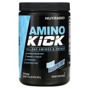 Nutrabio Labs Amino Kick Blue Raspberry 0.59 lb (269 g) 649908217402