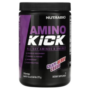 Nutrabio Labs Amino Kick Grape Berry Crush 0.6 lb (272 g) 649908217501
