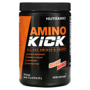 Nutrabio Labs Amino Kick Orange Mango 0.59 lb (269 g) 649908217709