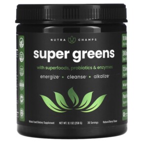 NutraChamps Super Greens Natural Berry 9.1 oz (258 g) 621983999862