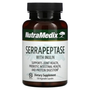 NutraMedix Serrapeptase with Inulin 120 Vegetable Capsules 728650077004