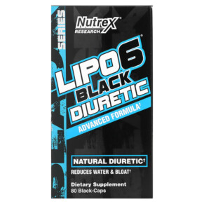 Nutrex Research LIPO-6 Black Diuretic 80 Black-Caps 859400007825
