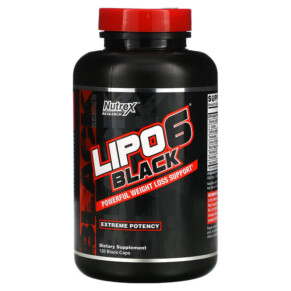 Nutrex Research LIPO-6 Black Extreme Potency 120 Black-Caps 850005755388