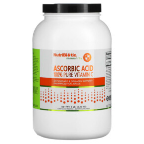 NutriBiotic Immunity Ascorbic Acid 100% Pure Vitamin C Crystalline Powder 5 lb (2.26 kg) 728177002039