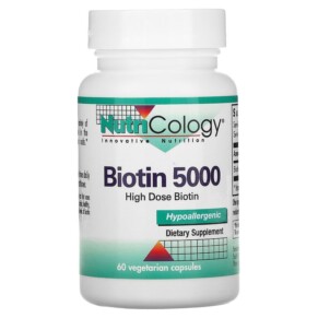 Nutricology Biotin 5000 60 Vegetarian Capsules 713947503502