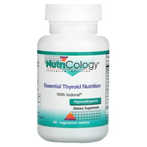 Nutricology Essential Thyroid Nutrition with Iodoral 60 Vegetarian Tablets 713947576704