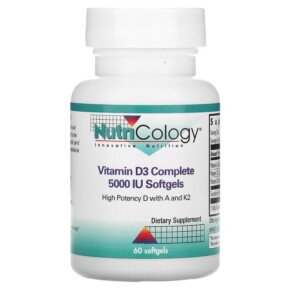 Nutricology Vitamin D3 Complete 5.000 IU 60 Softgels 713947572614