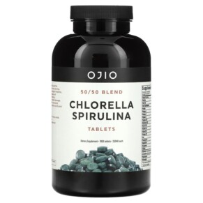 Ojio Chlorella Spirulina 50/50 Blend 250 mg 1.000 Tablets 845772003121