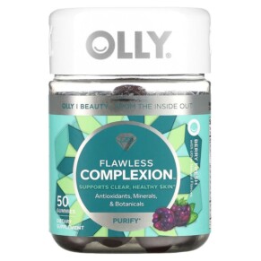 OLLY Flawless Complexion Berry Fresh 50 Gummies 858158015267