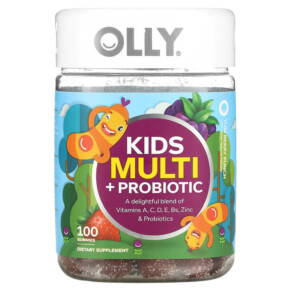 OLLY Kids Multi + Probiotic Yum Berry Punch 100 Gummies 852933008048