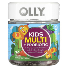 OLLY Kids Multi + Probiotic Yum Berry Punch 70 Gummies 858158005039