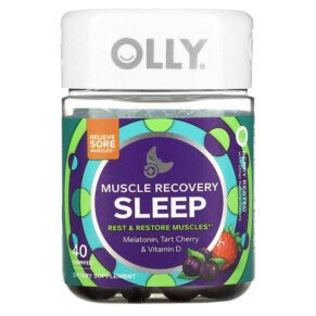 OLLY Muscle Recovery Sleep Berry Rested 40 Gummies 840160200397
