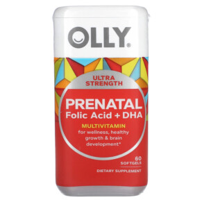 OLLY Prenatal Folic Acid + DHA 60 Softgels 840160201646