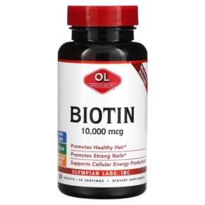 Olympian Labs Biotin 10.000 mcg 60 Tablets 710013910356