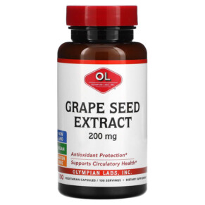 Olympian Labs Grape Seed Extract 200 mg 100 Vegetarian Capsules 710013000934