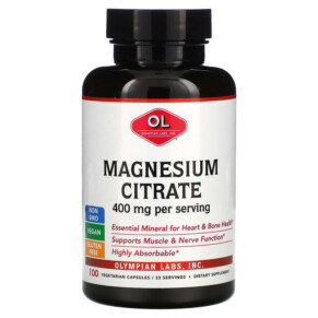 Olympian Labs Magnesium Citrate 133 mg 100 Vegetarian Capsules 710013003966