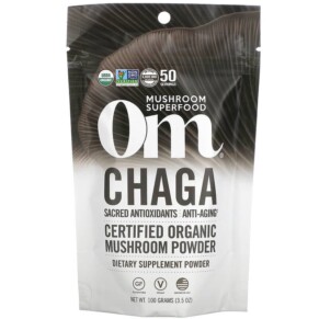 Om Mushrooms Certified Organic Mushroom Powder Chaga 3.5 oz (100 g) 857727004091