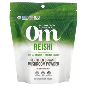 Om Mushrooms Certified Organic Mushroom Powder Reishi 7.05 oz (200 g) 850030553270