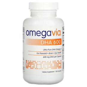 OmegaVia DHA 600 120 Capsules 794504984958