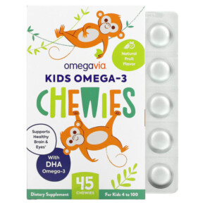 OmegaVia Kids Omega-3 Chewies Natural Fruit 45 Chewies 794504997637