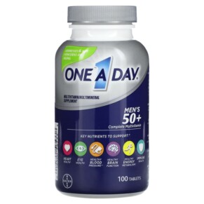 One-A-Day Men's 50+ Complete Multivitamin/Multimineral Supplement 100 Tablets 016500565338