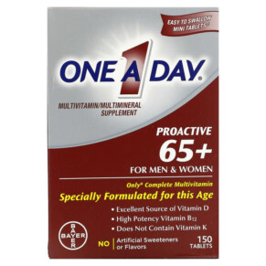 One-A-Day Proactive 65+ Multivitamin/Multimineral Supplement For Men & Women 150 Tablets 016500561644