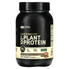 Optimum Nutrition Gold Standard 100% Plant Protein Rich Chocolate Fudge 1.76 lb (800 g) 748927068054