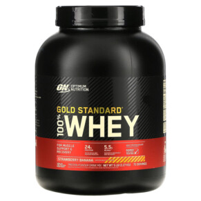 Optimum Nutrition Gold Standard 100% Whey Strawberry Banana 5 lb (2.27 kg) 748927029864
