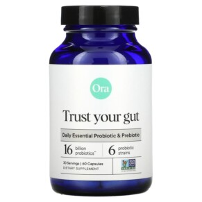 Ora Trust Your Gut Daily Essential Probiotic & Prebiotic 16 Billion 60 Capsules 856720007665