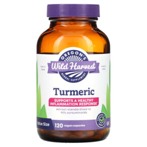 Oregons Wild Harvest Turmeric 120 Vegan Capsules 706195106045