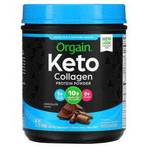 Orgain Keto Collagen Protein Powder Chocolate 14.1 oz (400 g) 851770007375