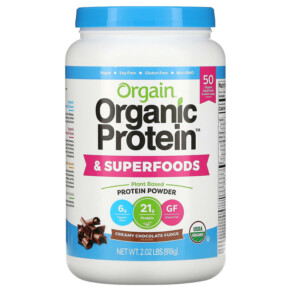 Orgain Organic Protein & Superfoods Powder Plant Based Creamy Chocolate Fudge 2.02 lbs (918 g) 851770006866