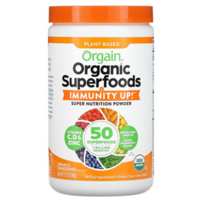 Orgain Plant-Based Organic Superfoods + Immunity Up Orange Tangerine 9.9 oz (280 g) 851770007719