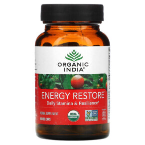 Organic India Energy Restore Daily Stamina & Resilience 90 Veg Caps 801541519330